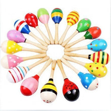 Load image into Gallery viewer, 😃2018 New Colorful Wooden Maracas Baby Child Musical Instrument Rattle Shaker Party Toy